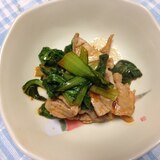 青梗菜と豚肉の炒め物